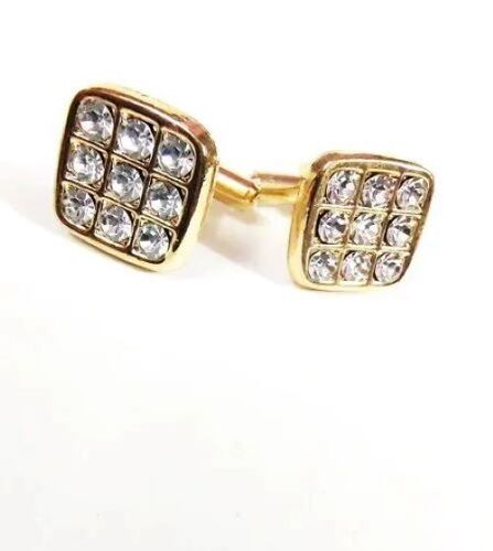 Designer Golden Diamond Cufflink