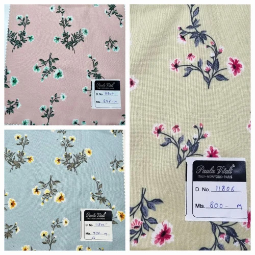 Designer Printed Rayon Fabric - 54 Inch Width, Multicolor | Washable, Breathable, Printed Pattern, Suitable for Textiles Industry