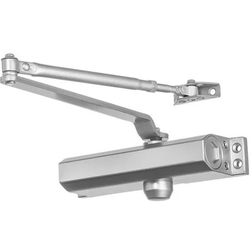 Hydraulic Door Closer - Aluminum Overhead Mounting Type Silver Color | Ideal for Doors Weighing 40-70 kg