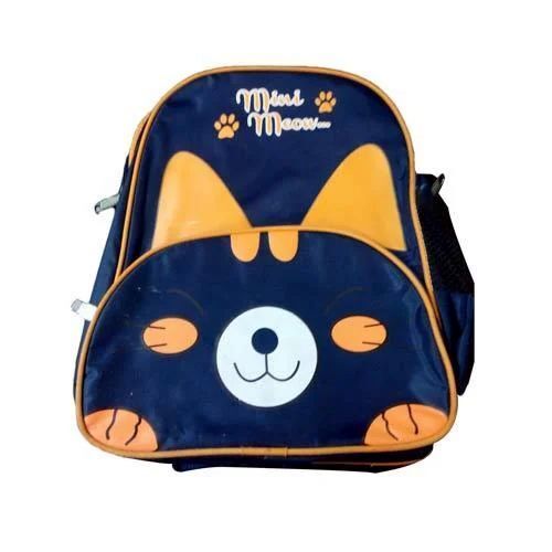 Kids School Bag - Premium Cotton Fabric Vibrant Blue And Orange | Trendy Designs Durable Material Spacious Compartments Ergonomic Straps Lightweight Build Waterproof Fabric Antistatic Biodegradable