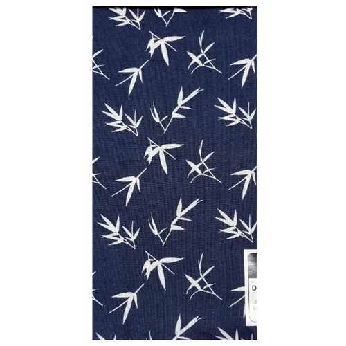 Navy Blue Printed Rayon Fabrics - 54 Inch Width, Multicolor Print | Lightweight, Breathable, Soft Texture, Vibrant Colors, Ideal for Fashion Apparel