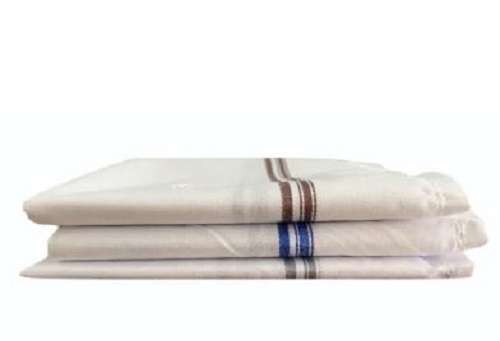 Plain White Border Handkerchief - 100% Cotton, Standard Size | Shrink Resistant, Lightweight, Wrinkle Free, Ideal for Gifting, Unisex