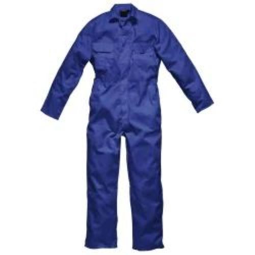 Safety Boiler Suit - Premium Cotton, Blue Color | Flame Resistant, High Visibility, Durable Fabric, Breathable Material, Chemical Resistant, Multiple Pockets, Reinforced Seams, Suitable for Rainy and Summer Seasons