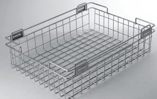 Stainless Steel Kitchen Basket - Rectangular 15"-34" x 4"-12" x 20" | Silver, 30kg Capacity, SS202 & 304 Material Grade