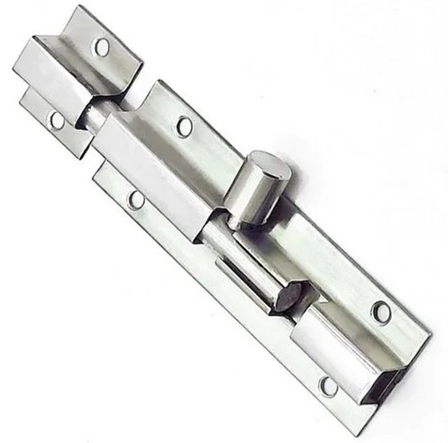 Stainless Steel Tower Bolt - 10 mm Rod Thickness, Matt Finish | Ideal for Door Fitting Applications, Sleek Silver Design
