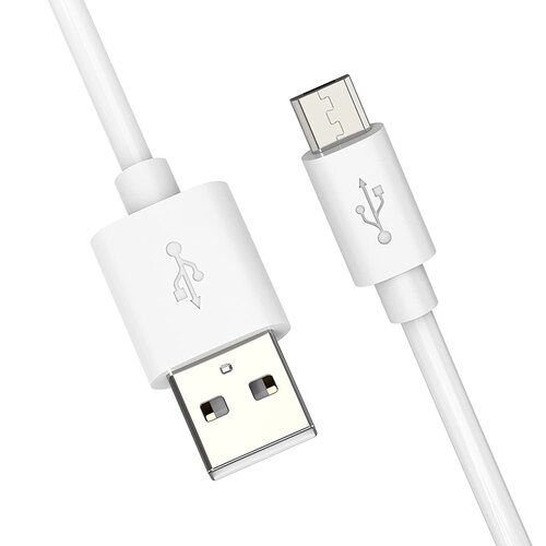 Charging Cable - Plastic & Rubber | Standard Size, White Color, Lightweight, Easy to Use, High Efficiency, Low Power Consumption, Shock & Heat Resistant