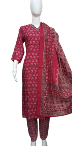 Cotton Kurti - Rayon Material, Multicolor, Available in M, L, S, XL Sizes | Lightweight, Breathable, Printed Modern Design for Ladies, 3-4th Sleeve Casual Wear