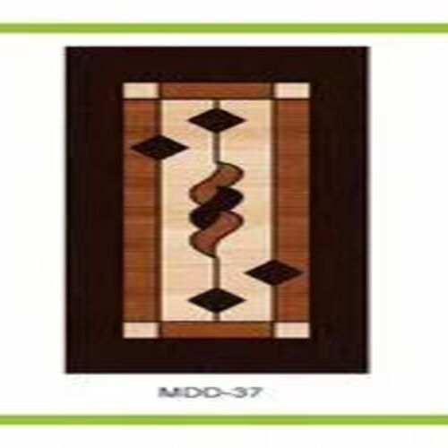 Digital UV Coated Door - Premium Quality, Glossy Brown Finish | Modern Design, Customized Size, Left Lock Handle Position, Suitable for Exterior Entry