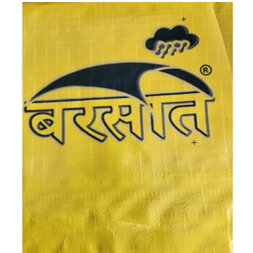 Barsaat HDPE Truck Tarpaulin - 4 mm Thick LDPE Coated Yellow Plain Design 120 GSM Woven Material