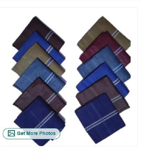 Mens Cotton Handkerchief - 100% Cotton, Standard Size, Various Colors | Elegant Style, Soft Touch Fabric, Unique Design, Skin-Friendly, Timely Delivery
