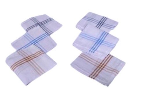 Polyester Handkerchief - Standard Size, Lined White Fabric | Shrink Resistant, Wrinkle Free, No Color Fade, Timely Delivery