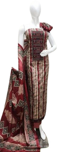 Printed Cotton Suit - Unstitched, Light Weight & Breathable | Multicolor, 100% Washable, Custom Size, Very Good Quality, Ideal for Summer & Winter