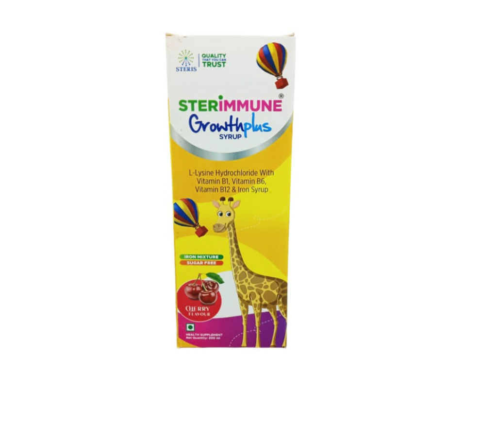 Sugar Free Sterimmune Growth Plus Syrup - Density: 1 Gram Per Cubic Centimeter(G/Cm3)