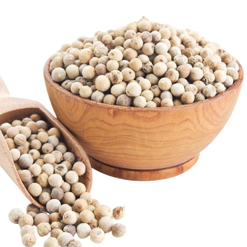 White Pepper - Fresh, Natural Dried, 100% Pure | Very Good Quality, Whole Form, Good For Health, Round Shape