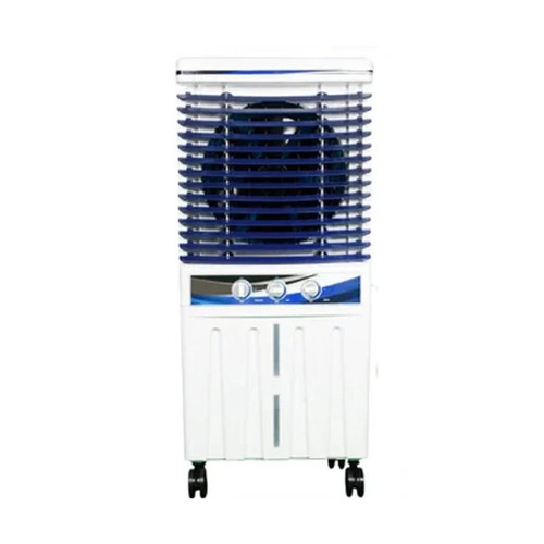 Rizco Tower Air Cooler - 100 Liter Capacity, 48 Inch Height, Honeycomb Cooling Pads | Portable Plastic Design, 50ft Air Throw, Manual Cleaning, White and Red