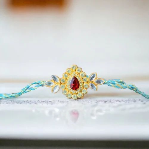 Big Rakhi - Beads Rakhi | Different Colors, Easy to Clean, Eco-Friendly, Light Weight, Moisture Proof, Traditional Thread, Customized Design, Graceful Appeal