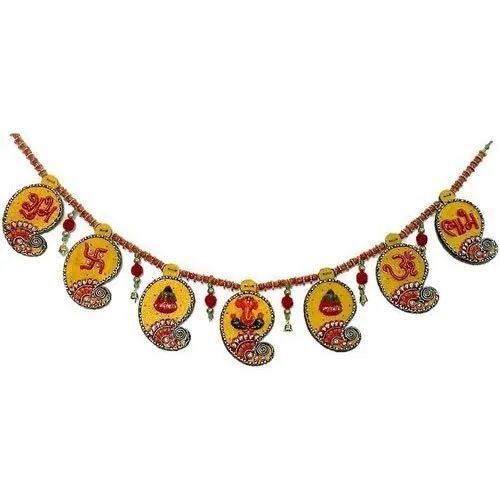 Decorative Door Hanging Bandhanwar - Stone and Cotton | Artisanal Quality, Elegant Draping, Eye-Catching Details, Radiant Appearance, Seasonal Themes, Moisture Proof, Water Resistant