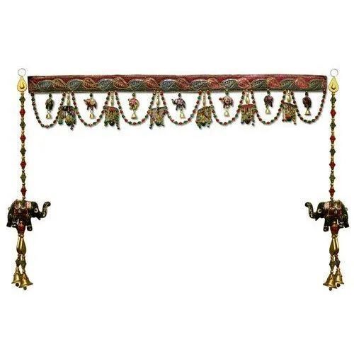 Eye-Catching Decorative Hanging Bandhanwar - Stone and Cotton, Radiant Appearance, Premium Quality with Elegant Draping and Custom Styles, Chemical Resistant and Moisture Proof