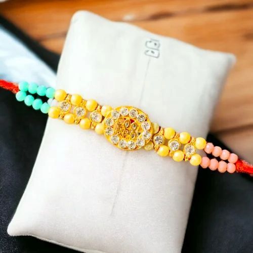 Premium Beads Rakhi - Optimum Quality, Eye-Catching Beads, Rich Texture | Customized Design, Graceful and Charming Appeal, Eco-Friendly and Moisture Proof
