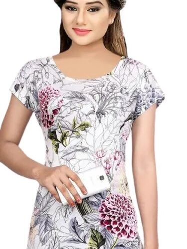 Ladies Cotton Fancy Top - Premium Soft Cotton Fabric, Slim Fit Design | Breathable, Stretchable, Short Sleeve, Multi-Color Option