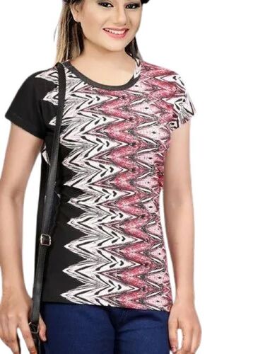 Ladies Cotton Top - Premium Optimum Quality, Soft Cotton Fabric, Slim Fit Design, Breathable & Stretchable, Short Sleeves, Multi Color Options, Machine Washable