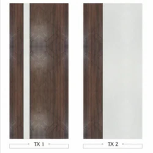 Laminated Doors Texture Films - Premium Quality Bamboo, Customized Size, Brown Color, Modern Design, Left Lock Handle, Finished Surface, Ideal for Interior Home Design