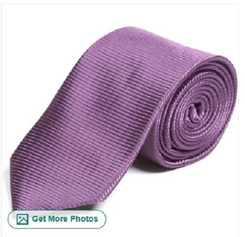 Purple Tie - Standard Size Various Colors | Wrinkle-Free Comfortable Wear Trendy Designs Perfect for Gifting