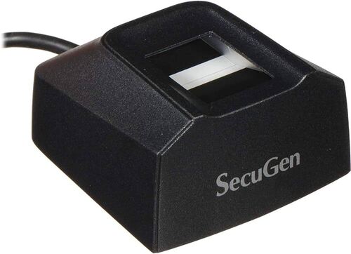 Fingerprint Scanner - Plastic Material, Standard Size, Black Color | USB Interface, High Efficiency, Shock and Heat Resistance, Easy to Operate, Portable Design