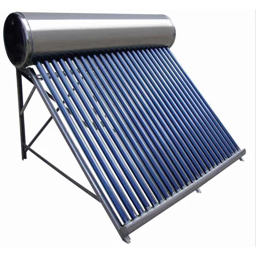 Solarizer Solar Water Heater - Stainless Steel, 150 LPD Capacity, Upto 70A C Heat Temperature | 3-Year Warranty, Silver and Blue Color, Free Standing Storage Type