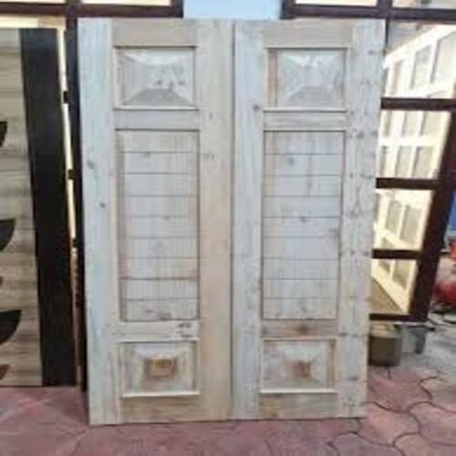 Teak Wood Door - 35 mm Thickness | Premium Quality Finished Surface Modern Design Swing Style Customized Size Rich Brown Color