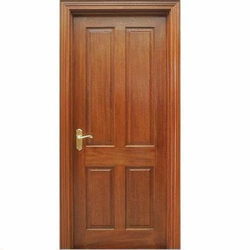 Teak Wood Door - 15mm Thick, Burma Teak | Premium Quality, Finished Modern Design, Customized Size, Rich Brown Color