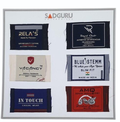 Woven Labels - Cloth Standard Size Multi-Color | Lightweight Customizable Shapes for Garment Identification