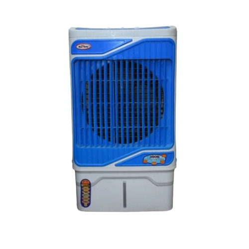Plastic Air Cooler - 30 L Honeycomb Pad Blue & White Color | Manual Cleaning Electrical Power Source Floor Standing Mount