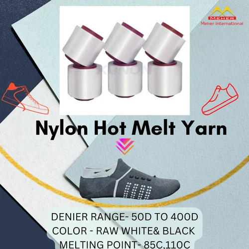 400D Nylon Low Melt Yarn - Eco-Friendly 100% Nylon Bright White Color | Durable for Knitting in Textile Industry