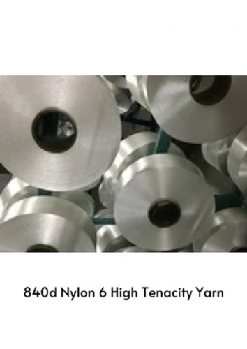 840D Nylon 6 High Tenacity Yarn - 100% Nylon Material, Bright White Color | Eco-Friendly Attributes, Ideal for Textile Knitting