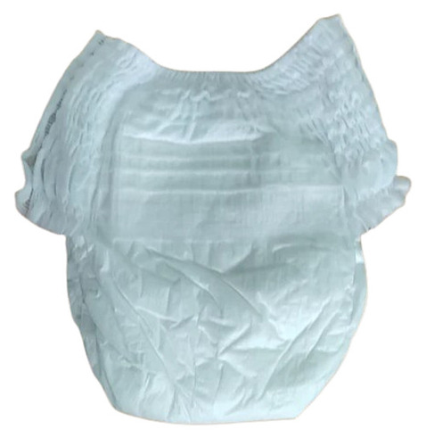 Baby Pant Style Diapers - Cotton Material, Large Size, White Color | Comfortable Plain Design for 1-2 Year Olds