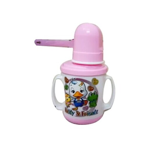 Baby Sipper - Plastic Material, 120ml Size, Multi Color Pattern | Sterilizing Safe, Ideal for 3-12 Months