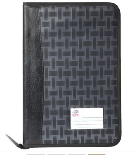 Black And Gray Leather File Folder