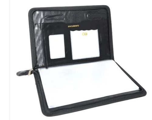 Black Portfolio Document File Folder
