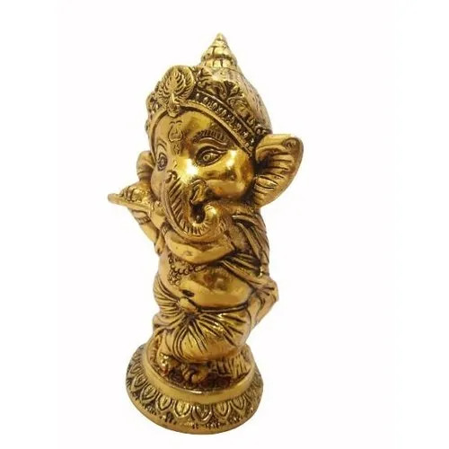 Brass Standing Ganesha Statue