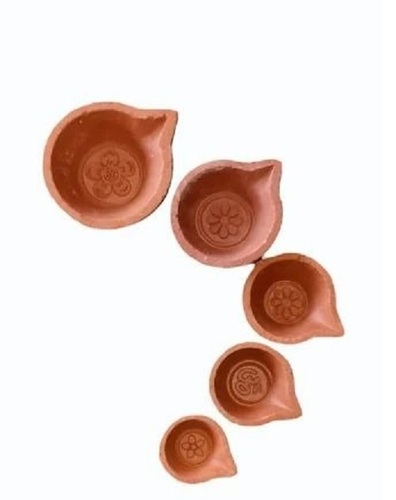 Clay Diwali Diya - Handmade Clay, Round Shape, Red Color, Weight: 20g, Quantity: 1000 | Ideal for Festivals, Traditional Diya Design