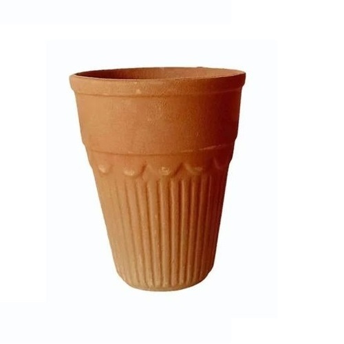 Clay Lassi Kullad Glass 200 ML - Brown Terracotta | Handcrafted, Round Shape, Ideal for Serving Tea, Lassi, and Coffee