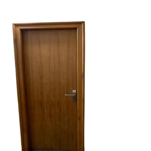 Designer Teak Veneer Door - 30 mm Thickness, Premium Quality Plywood Interior Entry Door | Modern Brown Finish, Customized Size, Hinge Open Style