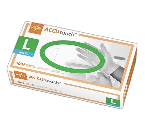 Disposable Vinyl Gloves - Powder Free Non Sterile Transparent Available in Small Medium Large Sizes | Features: Vinyl Material Ergonomic Fit