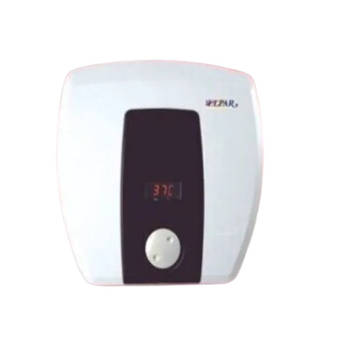 Electric Water Heater - 25 Litre 5 Star Energy Rating Glass Enameled Coated Tank | Wall Mounted Black and White Design