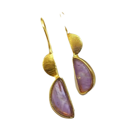 Gold Plated Gemstone Earring