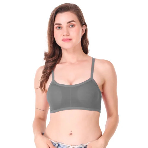 Ladies Grey Cotton Sports Bra