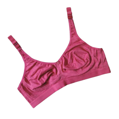 Ladies Pink Non Padded Cotton T Shirt Bra