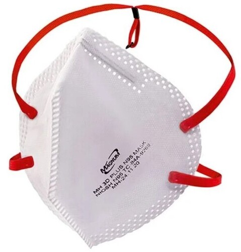 Magnum 3D N95 Mask - 5-Layer Design, NIOSH Certified, Disposable White Mask for Medical Use, Industrial Safety & Anti-Pollution