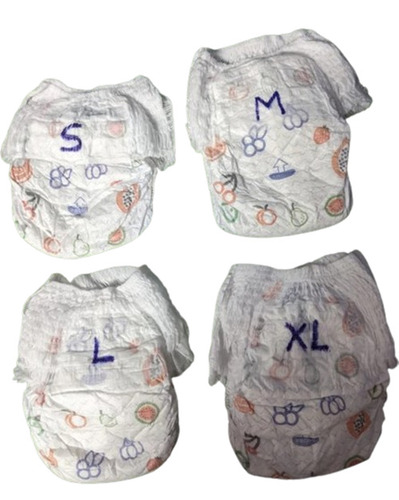 Printed Baby Diapers - Nonwoven Material Small Size for Newly Born White Color | Soft and Comfortable Cloth Design